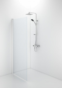 59900280 IFO Space прямая дверь SPVK, белые лакированные профили, прозрачное стекло без ручек, профили SPVK 900