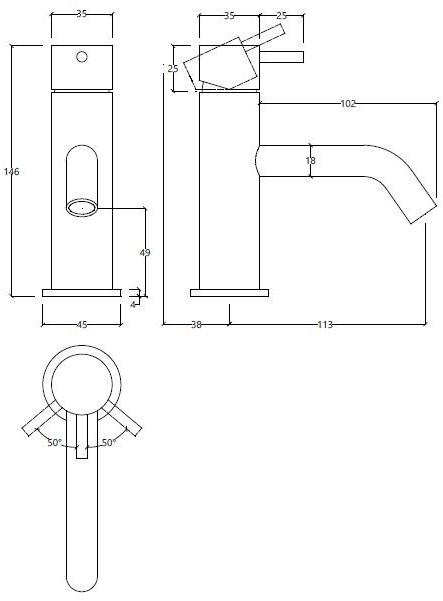 Water Evolution Смеситель для мойки из хромированной латуни Flow T1.10 - Вид №8