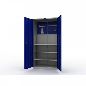 82859593 Шкаф для инструмента LТС 1995 с экраном и полкой 95x190x50 см, пластик, цвет синий