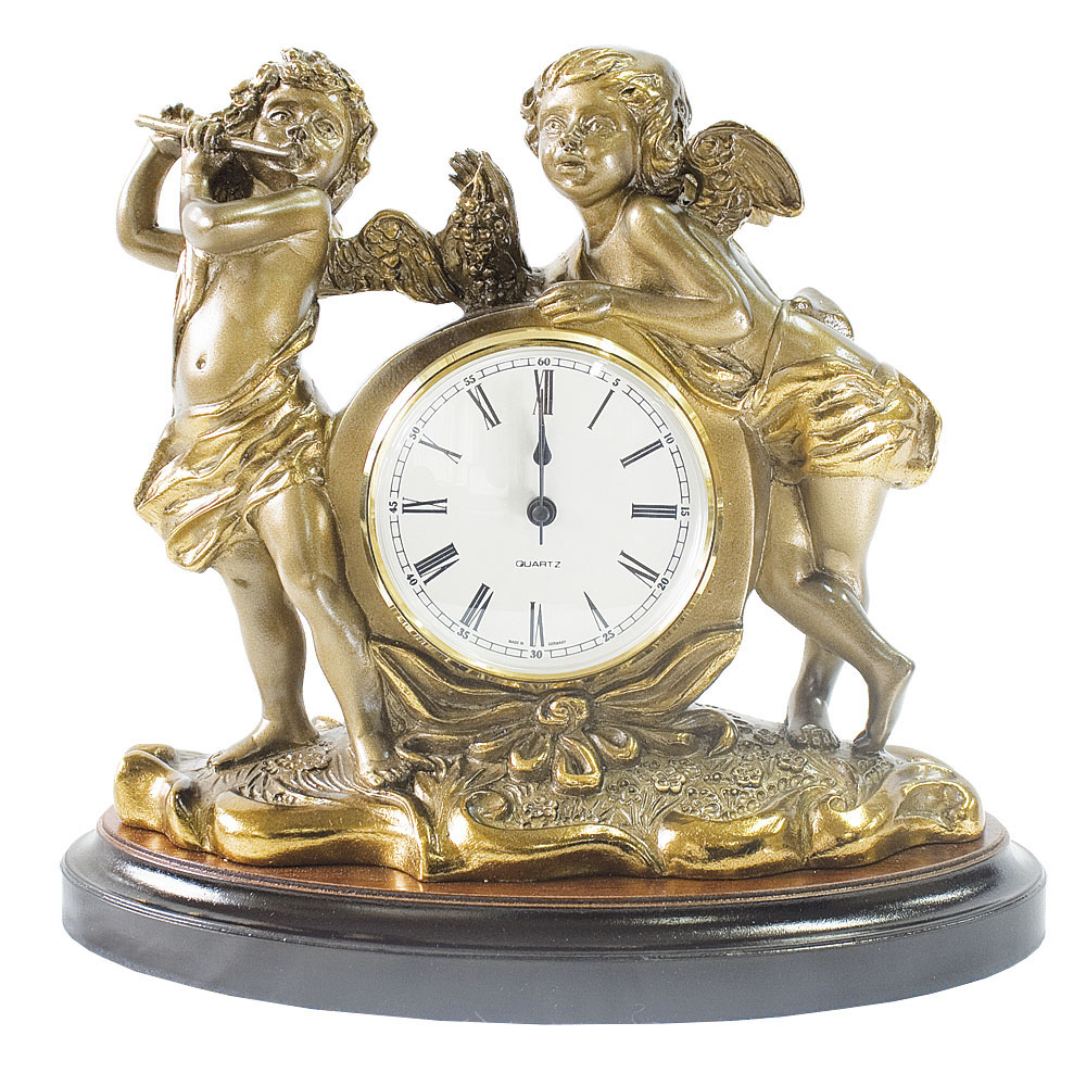 43006 Часы настольные Путти малые 2 Бронза BOGACHO 4627138242629 - Вид №1