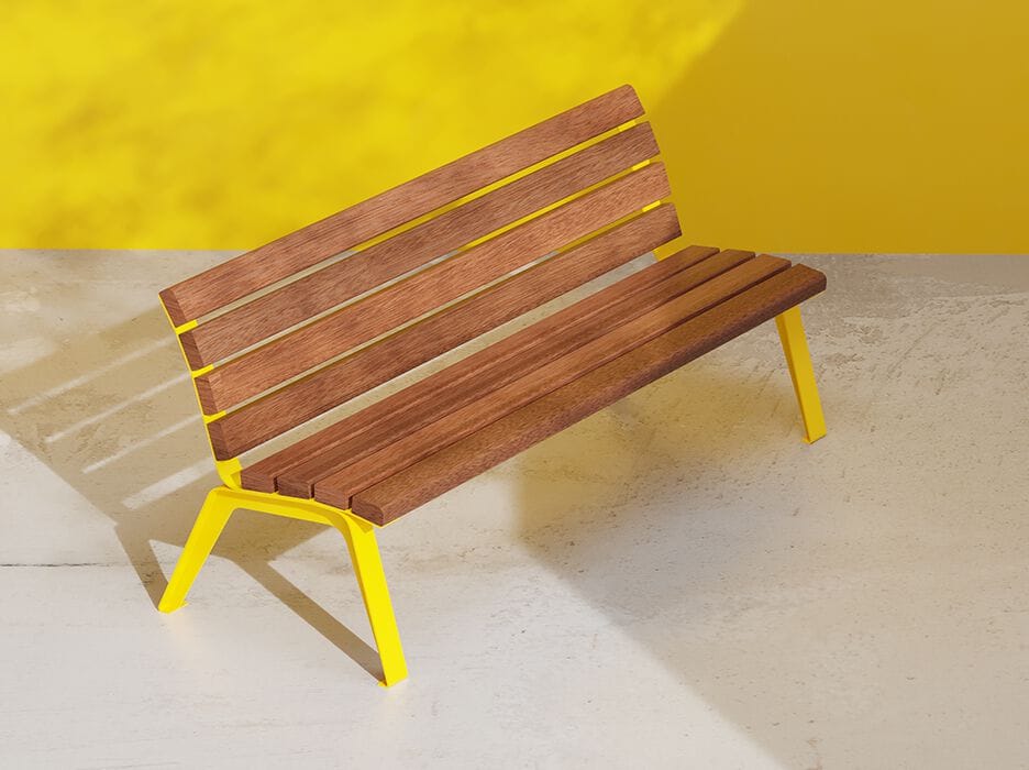 Скамья из окуме со спинкой DIMCAR ARCH-00043068 - Вид №1