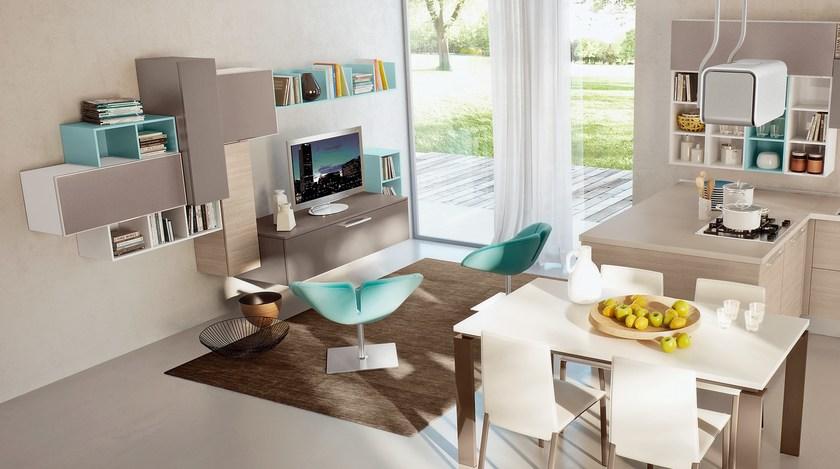 Cucine Lube Лаковая встроенная кухня Swing sun-id-1402069 - Вид №3