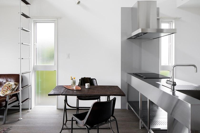 sanwacompany Кухня из нержавеющей стали с островом без ручек sun-id-1404466 - Вид №6