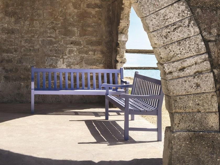 Ethimo Деревянная садовая скамейка с подлокотниками Notting hill Nhdm0500 - Вид №8