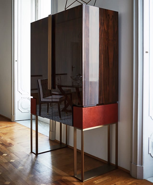 Эбеновый барный шкаф со встроенным освещением OAK Милан ARCH-00001744 - Вид №2