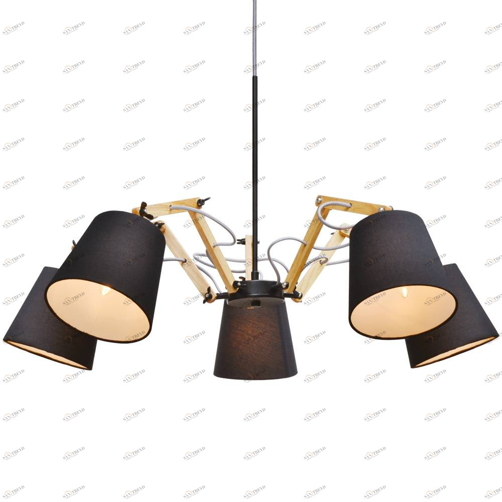 Подвесная люстра Arte Lamp Pinoccio A5700LM-5BK ARTE LAMP ДИЗАЙНЕРСКИЕ, PINOCCIO BLACK 056373 Коричневый 