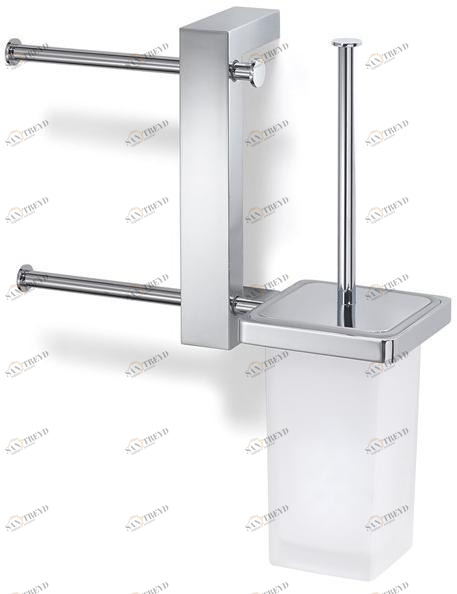 GEDY Ершик для унитаза металлический двойной настенный Bridge 7640