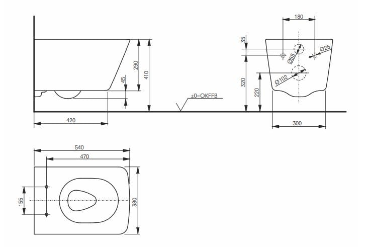 Керамический подвесной туалет без бриды TOTO SP ARCH-00023779 - Вид №2