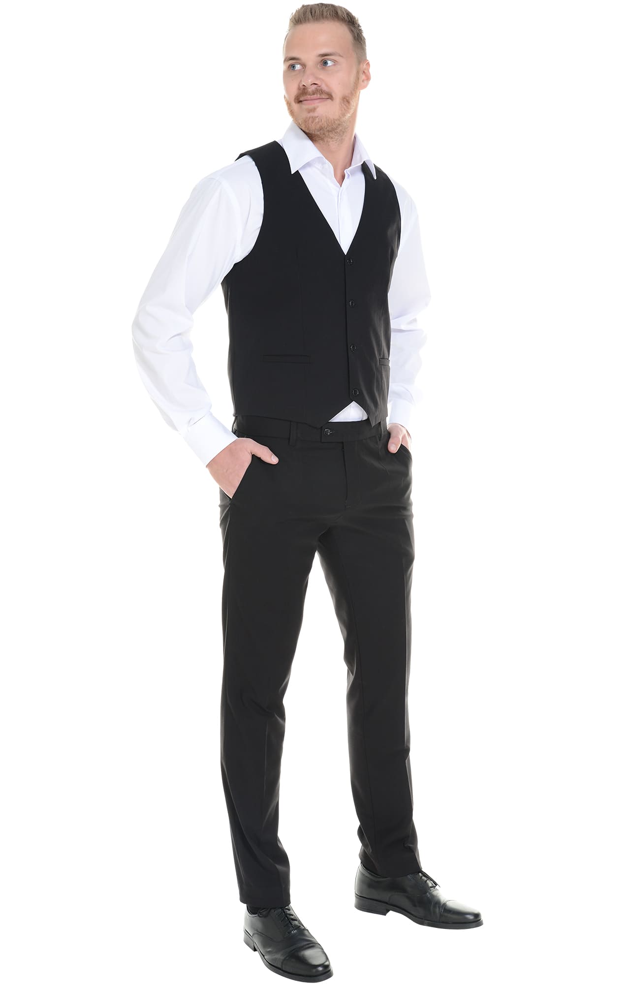 62869 Жилет  мужской BLACK El-Risto  Одежда для официантов  размер 54  - Вид №9