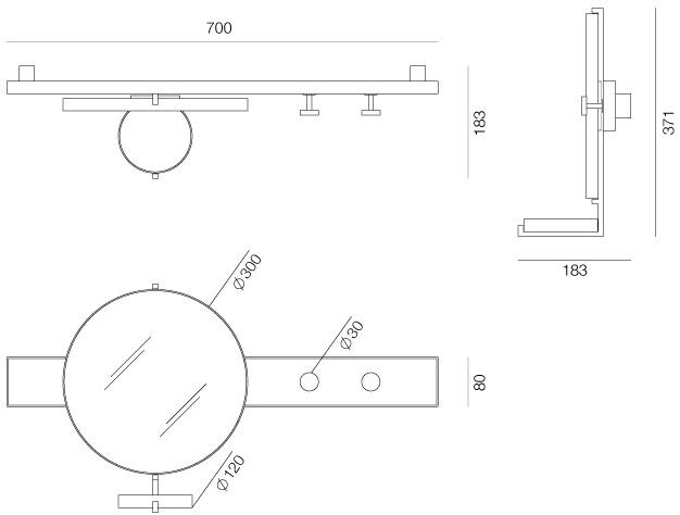 PROF Металлическое зеркало / плечики sun-id-1490468 - Вид №17