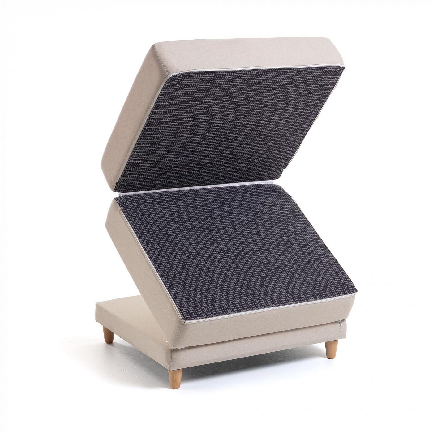 070622 Пуф-кровать серый чехол La Forma Lizzie - Вид №7