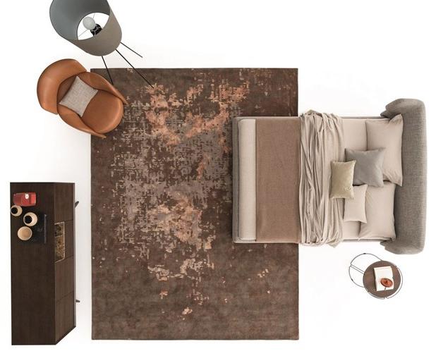 Ditre Italia Кровать двуспальная в коже с мягким изголовьем Claire sun-id-1415632 - Вид №1