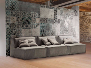 Диван-кровать из ткани