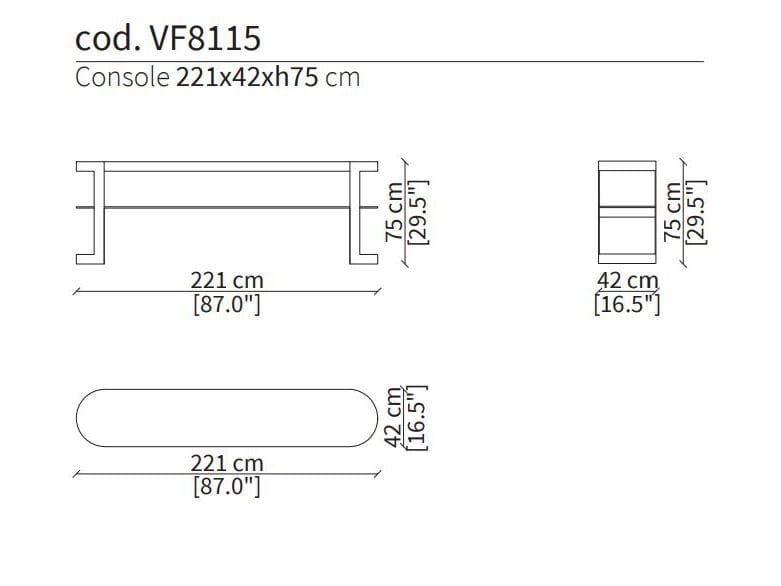 Консоль из металла и мрамора Vittoria Frigerio Biffi ARCH-00102052 - Вид №3