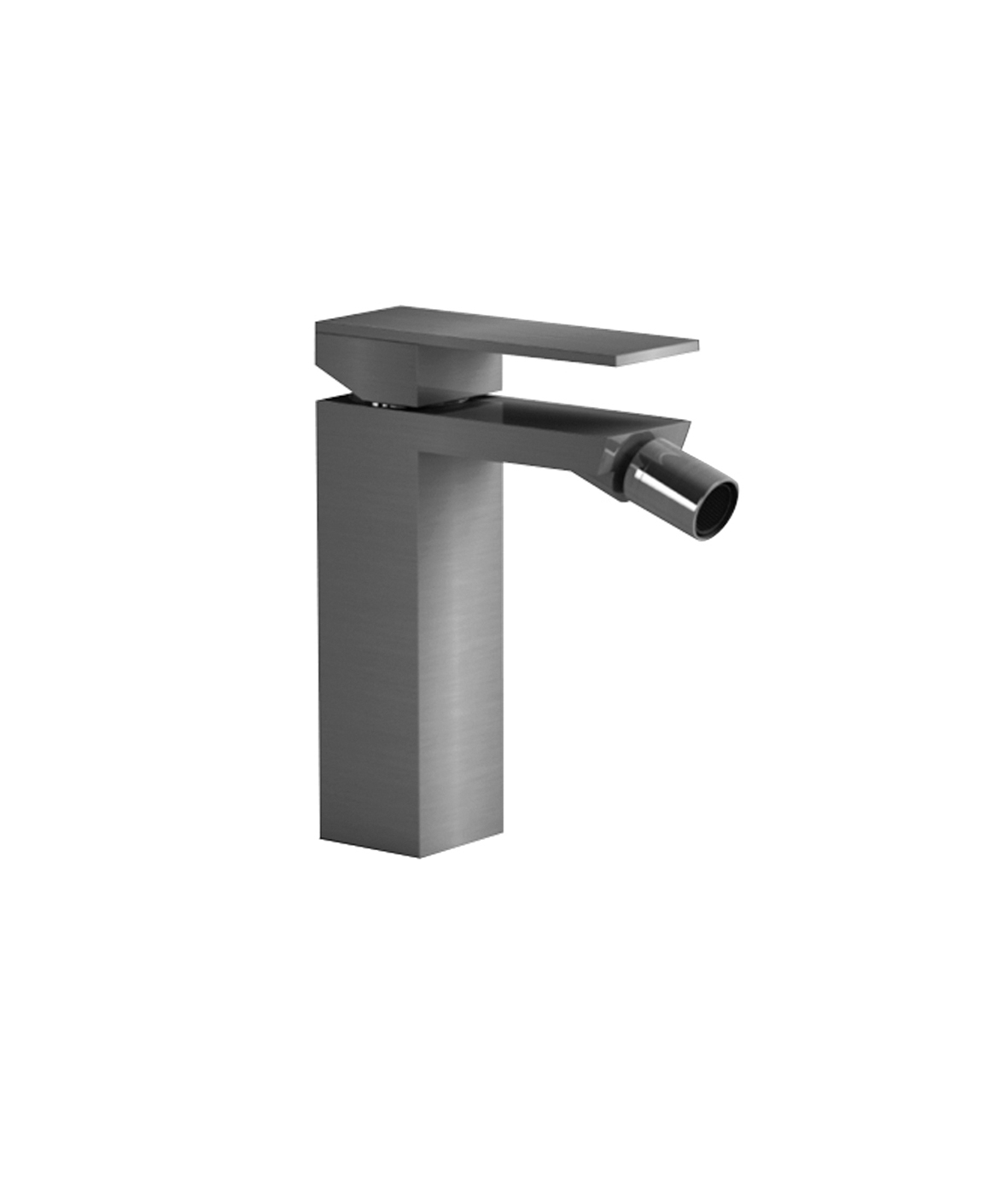 F008WF  Смеситель для биде на 1 отверстиевылет 10 см видимый аэратор ручка ограничитель потока воды до 5 л/мин при 3 бар подводка без донного клапана Fantini Rubinetti MINT НЕРЖАВЕЮЩАЯ СТАЛЬ 