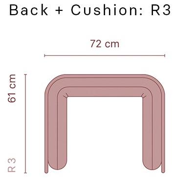 Momocca Модульная скамья со спинкой, обитая тканью Olga sun-id-1453689 - Вид №37