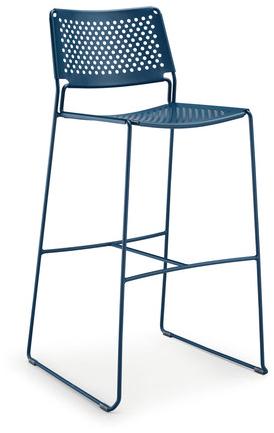 Midj Высокий садовый стул из стали со спинкой Slim sun-id-1436097 - Вид №1