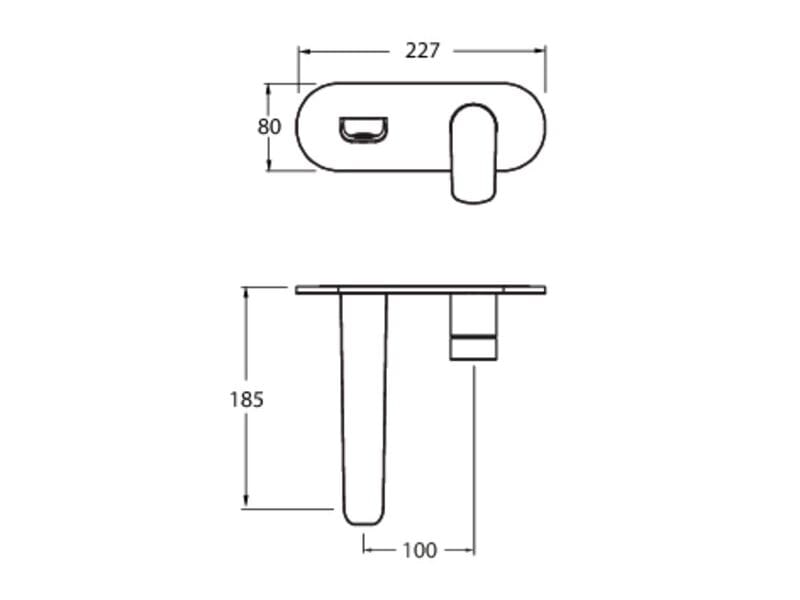Настенный однорычажный смеситель для раковины без слива CRISTINA Rubinetterie Тильда ARCH-00098367 - Вид №2