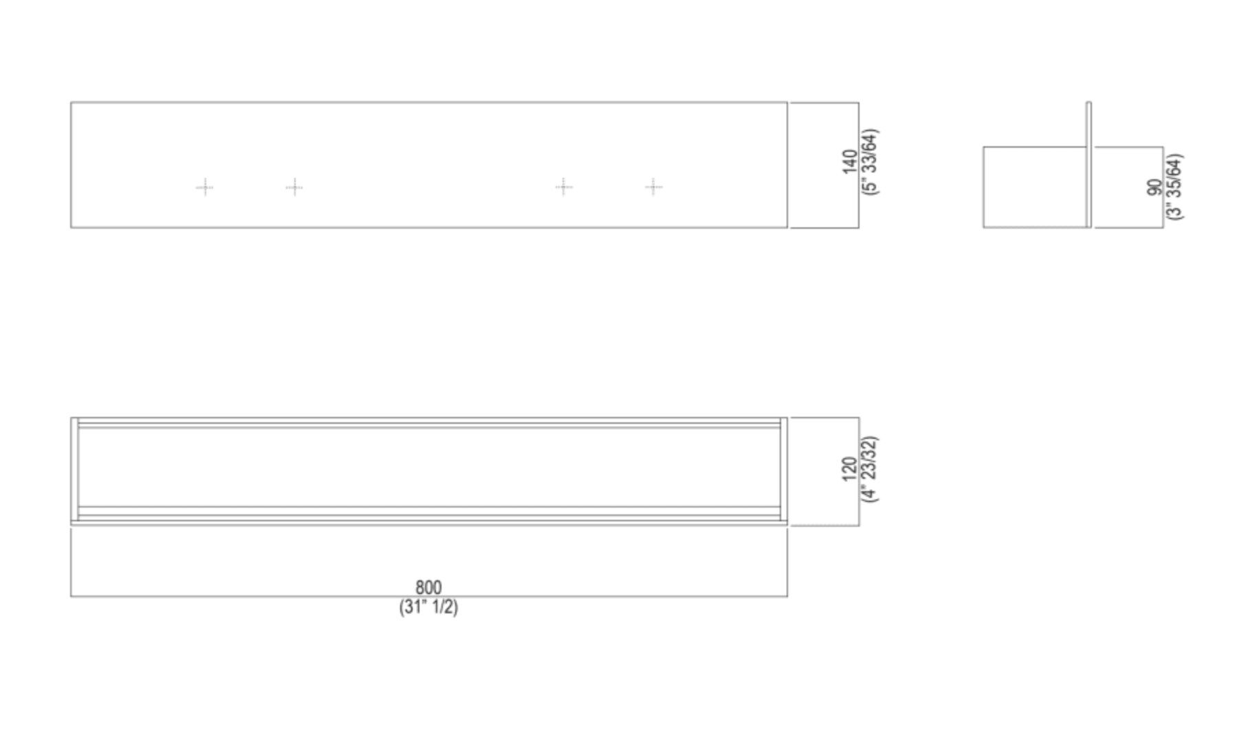 Алюминиевая полка для ванной Agape Sen ARCH-00091414 - Вид №4