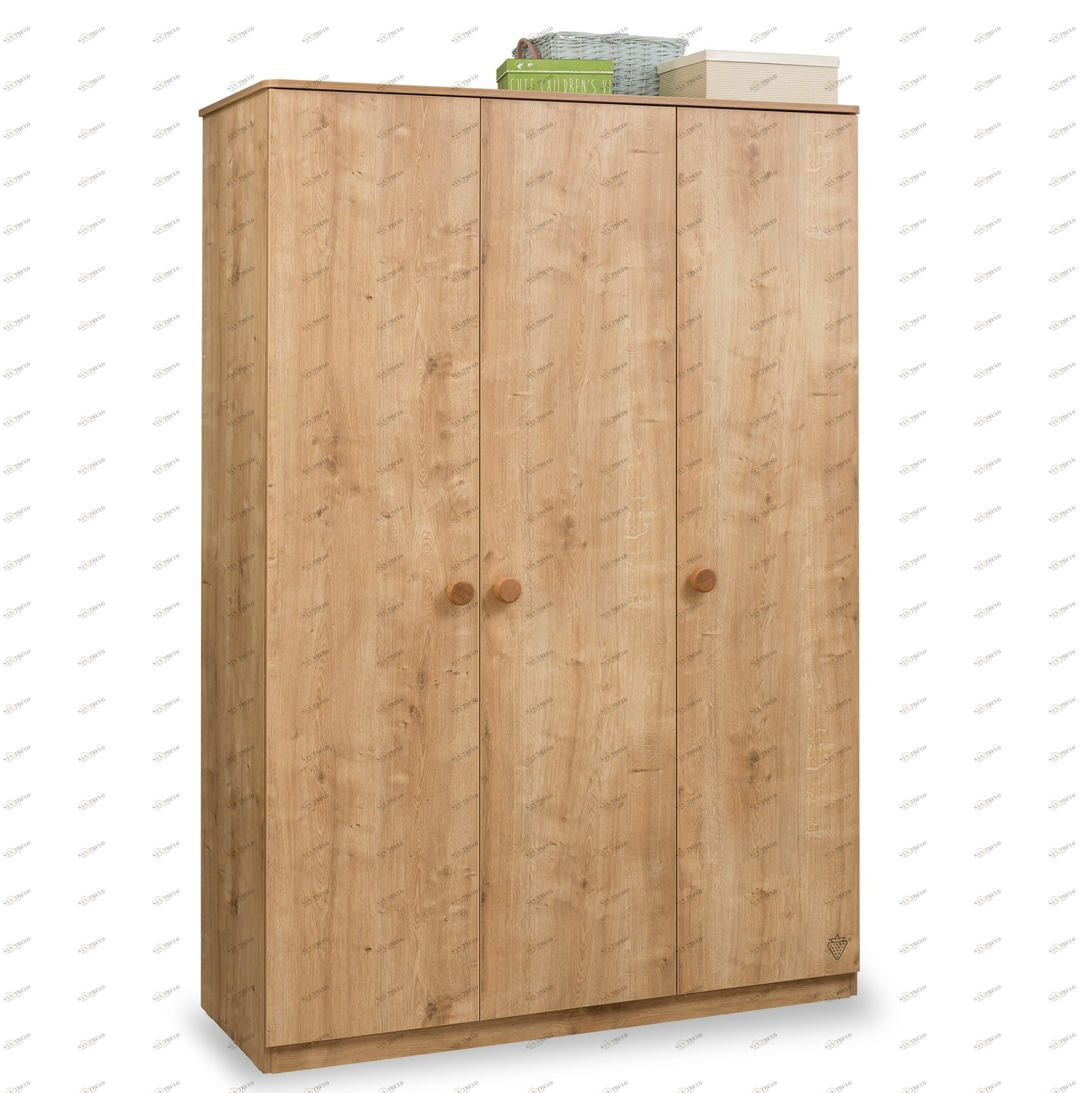 Шкаф трехстворчатый расппашной орех Mocha CILEK MOCHA 00-3832567 Бежевый Santreyd 