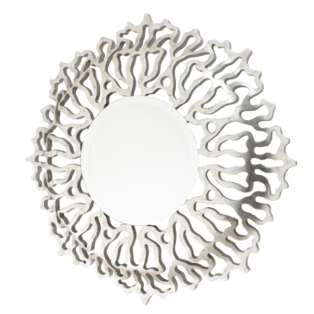 Зеркало большое круглое хромированное в резной раме Bailen PUSHA ДИЗАЙНЕРСКИЕ 062633 Хром  - Вид №1