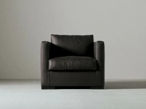 Meridiani Мягкое кожаное кресло Belmon