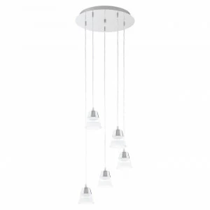 Люстра дизайнерская Indwell хром белая 94357 EGLO ДИЗАЙНЕРСКИЕ, КАСКАД 057018 Белый