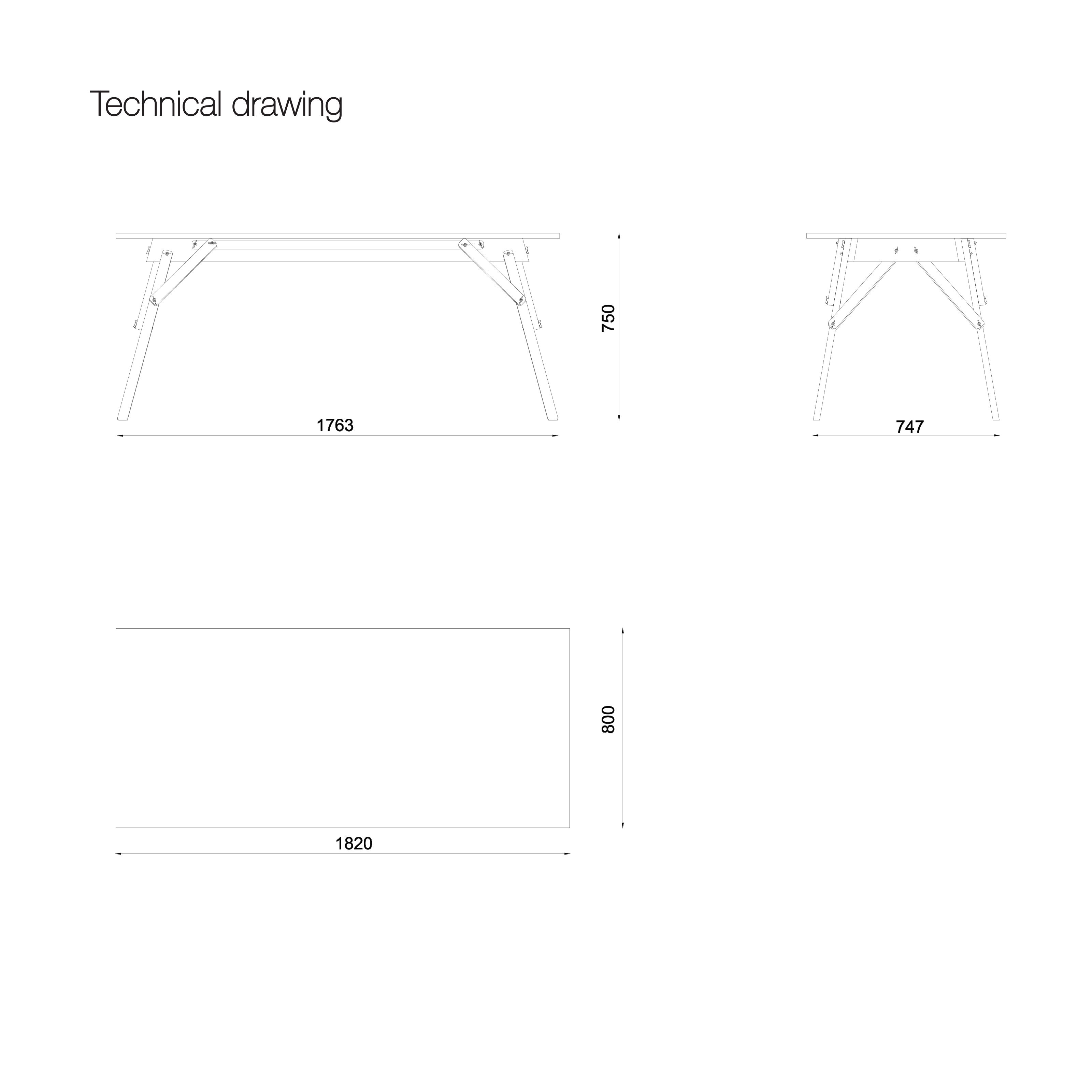Прямоугольный стол из дуба Askia ателье ARCH-00115873 - Вид №2