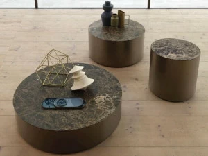 Désirée divani Журнальный столик с мраморной столешницей и основанием из лакированного дерева