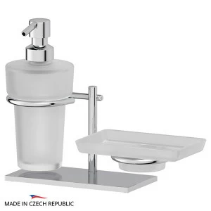 Держатель с матовыми дозатором и мыльницей настольный Ellux DOMINO DOM 004-C08