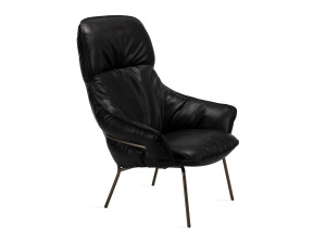 Кожаное кресло с подлокотниками