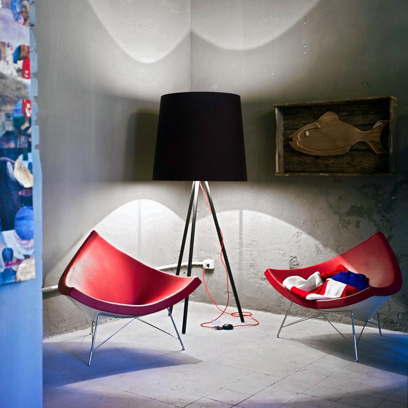 Martinelli Luce Торшер из металла с тканевым абажуром Eva 2270/xg/ne/ne - Вид №3