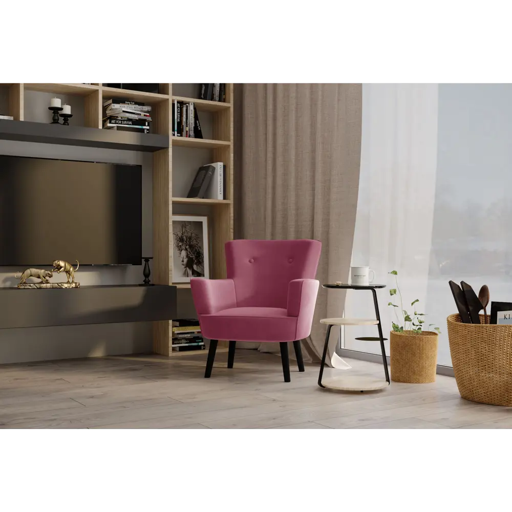 Кресло полиэстер Seasons Вилли 77x86x76 см цвет красный 85151528 STLM-2190503  - Вид №2