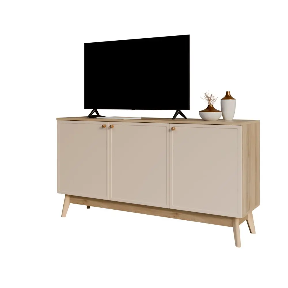Тумба под телевизор KONSENSA Амьен 150x79x41.7 см ЛДСП цвет бежевый Лион STLM-2113159 - Вид №10