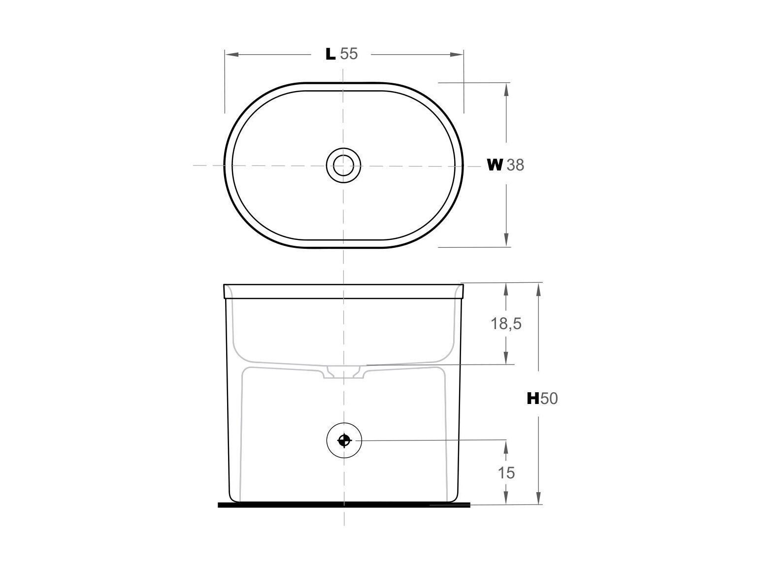 Овальная столешница из твердой поверхности Inbani Heritage ARCH-00015543 - Вид №3