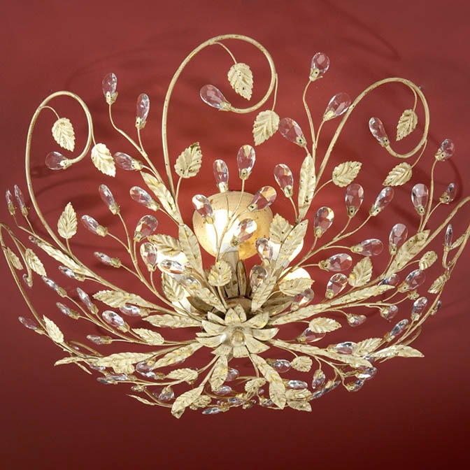 033700 Потолочный светильник 4L слоновая кость/золото Schuller Verdi - Вид №2