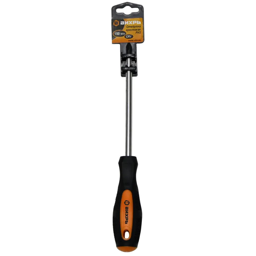 Отвертка крестовая ВИХРЬ PH3x150 мм для профессионального использования 87482593 STLM-1375453