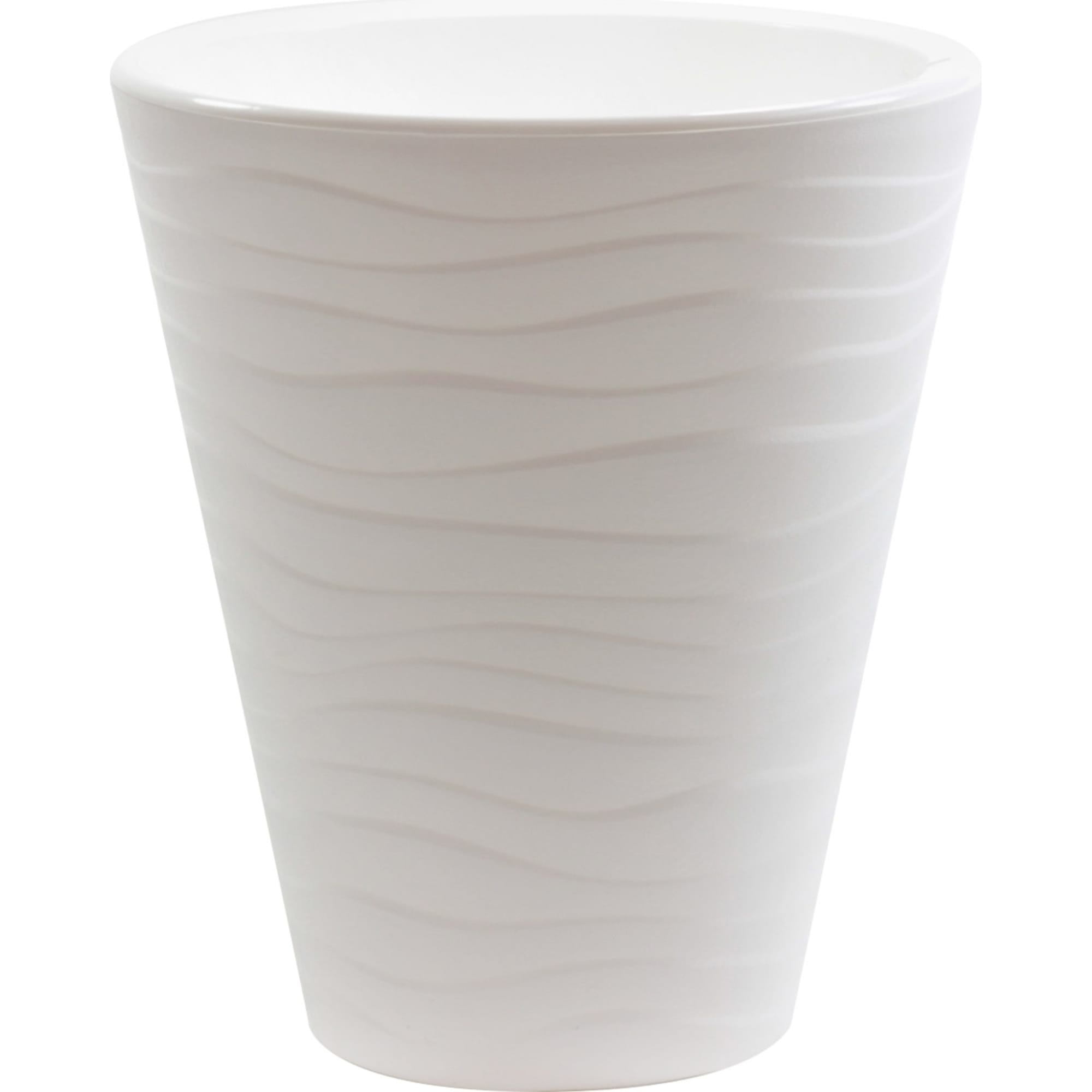 82770576 Кашпо ø21.5 h23.5 см v5.2 л пластик белый Валенсия Santreyd