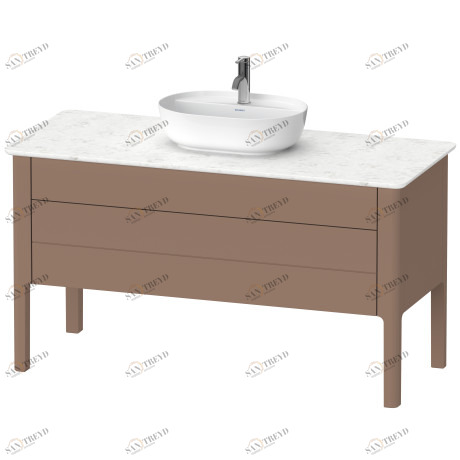 LU956605454 Тумбочка для консоли напольная Luv #LU9566 1338 x 570 мм Almond Satin Matt Duravit