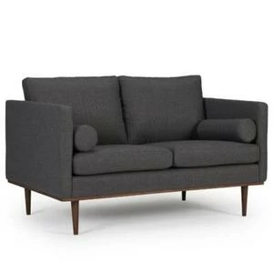 Диван двухместный Vigo, дуб/орех, темно-серый