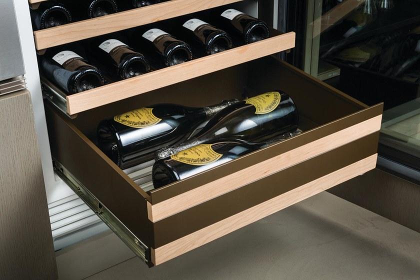 Sub-Zero Вертикальный встраиваемый винный холодильник из нержавеющей стали со стеклянной дверцей класса а Cantine vino Icbiw-30  - Вид №7