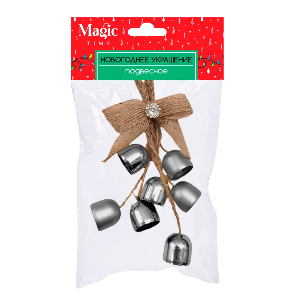 89381642 Украшение елочное «Колокольчики», 13x6.5 см, цвет серебристый STLM-1539767 Santreyd  - Вид №2
