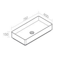 L622T0R0V0.100 Накладная раковина прямоугольная A. e T. Italia Fly Белый глянцевый AeT ITALIA - Вид №1