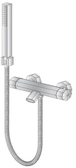 RUBINETTERIE STELLA Смеситель для ванны с ручным душем Firenze sun-id-1476787 - Вид №1