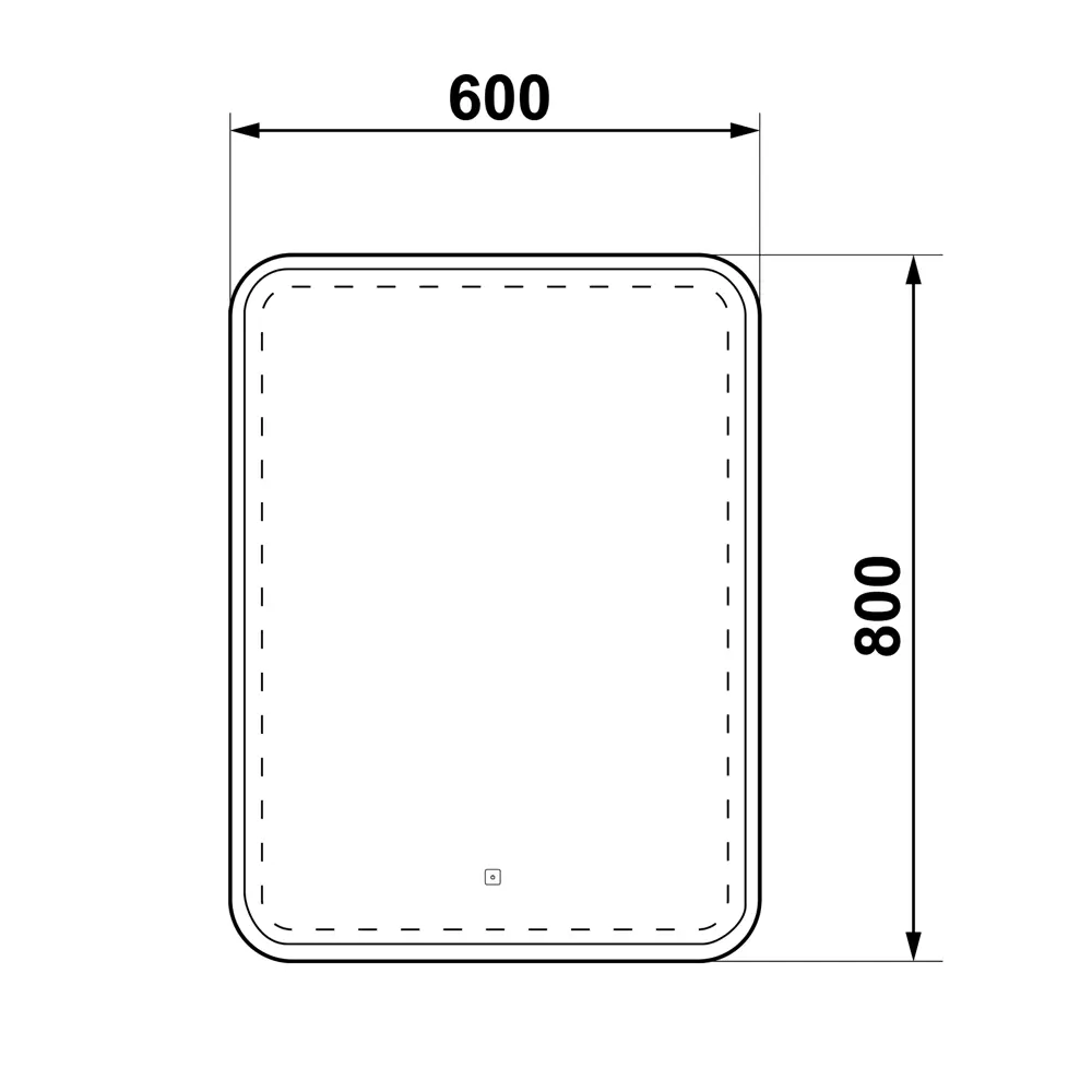 Зеркало Santreyd Simple Gray с LED-подсветкой 60x80 см 82504948 STLM-0028842 - Вид №10