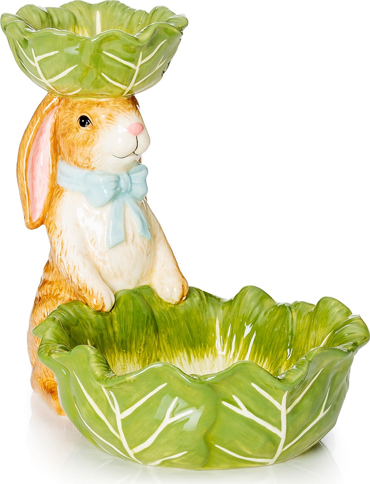 10636598 Lamart Блюдо декоративное Lamart "Заяц с капустой" 25x21 см Керамика 