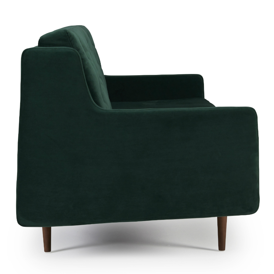 Диван трехместный Holme с ножками из дуба/ореха, темно-зеленый Kragelund 28103208603 - Вид №3