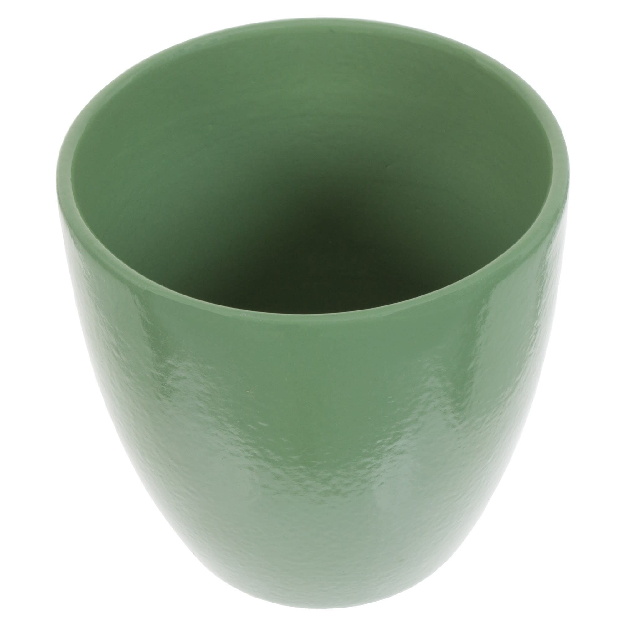 18875884 Горшок цветочный ø12 h11 см v0.8 л керамика зелёный Колор гейм Santreyd  - Вид №1