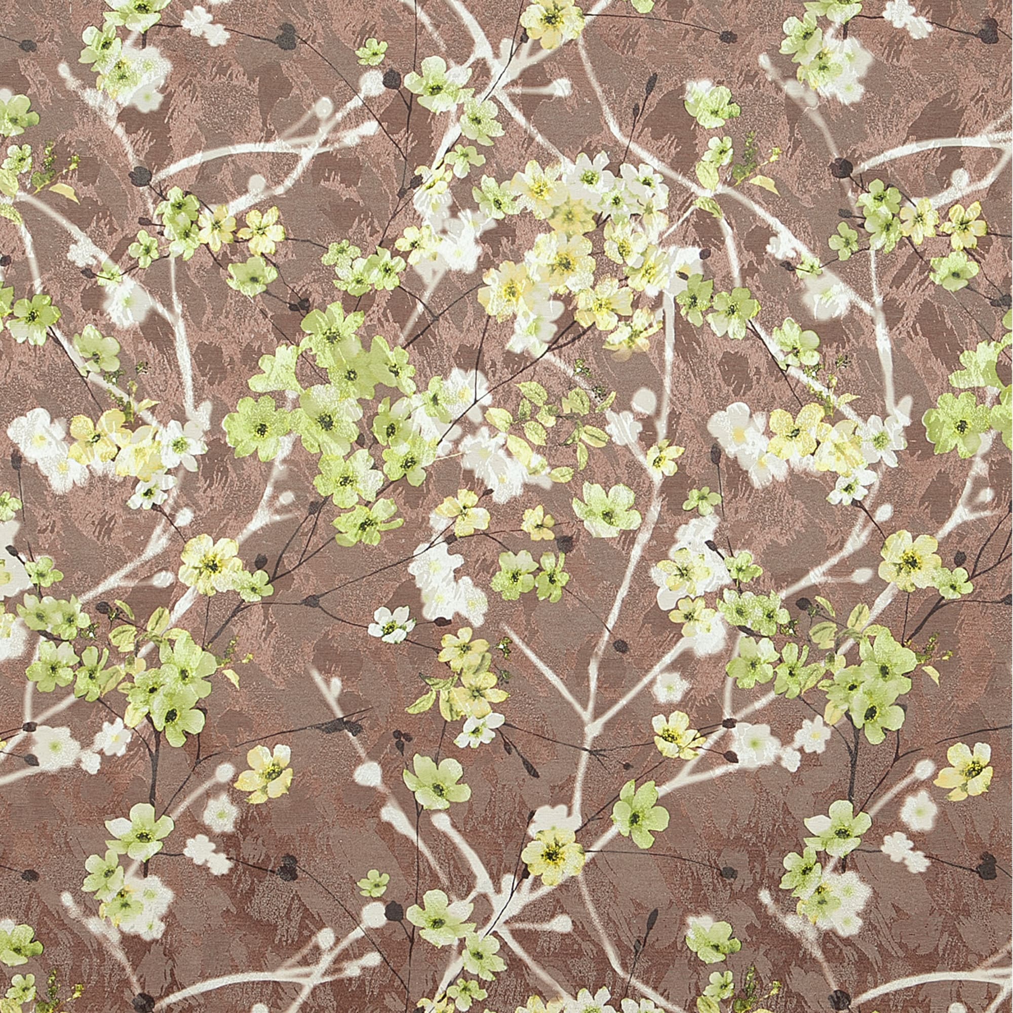 82878427 Ткань 1 м/п Кустики жаккард 100 см цвет коричневый Santreyd  - Вид №1