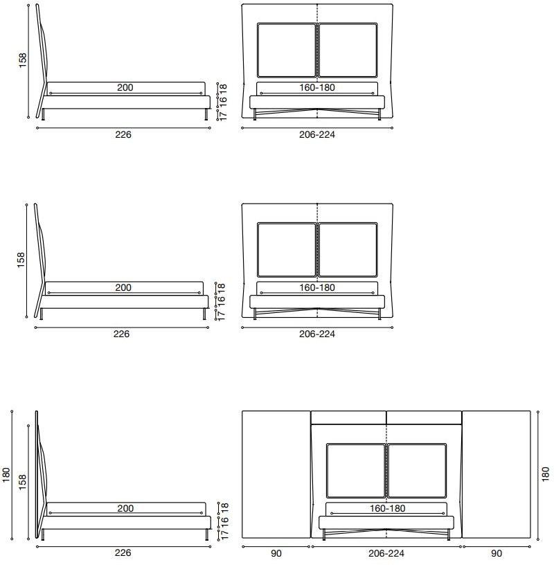 Twils Двуспальная кровать с мягким изголовьем Sp2802 sun-id-1368329 - Вид №2